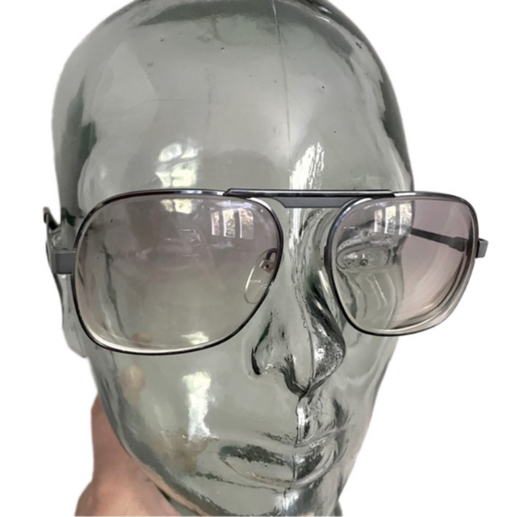 Vintage Silhouette Rectangular Aviator Glasses Frames - 56mm, Unisex - Picture 3 of 10